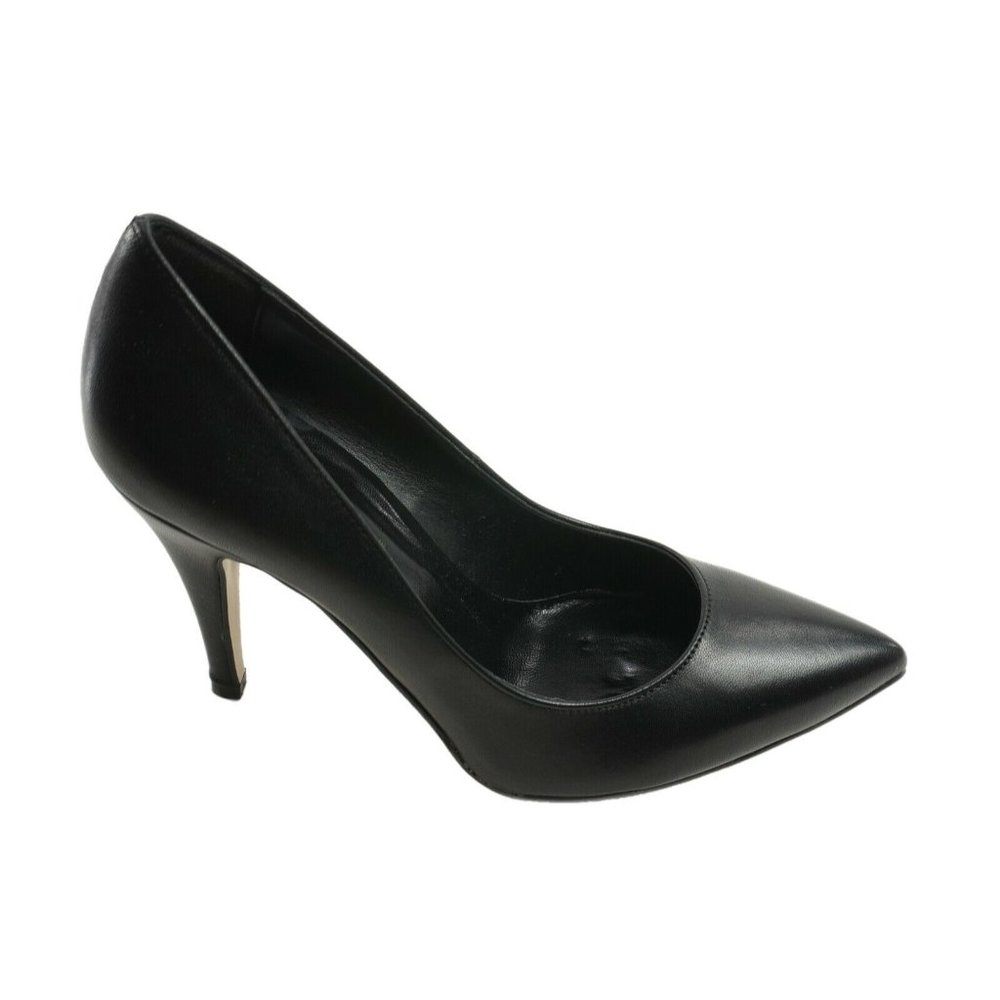 New in Box Cafe Noir Italy Sz 38 Black‎ Leather Point Toe Classic Stiletto Heels